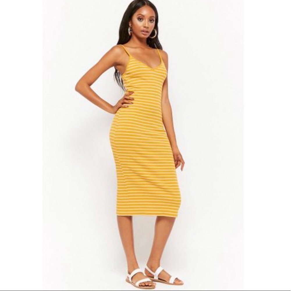 ☀️Forever 21 Yellow Midi Sundress